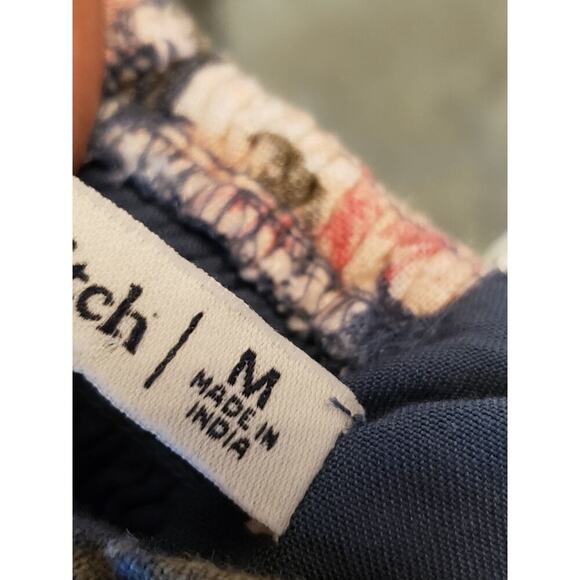 Abercrombie & Fitch Corset Mini Dress Women M Multi Floral Off Shoulder Back Zip - Picture 8 of 12